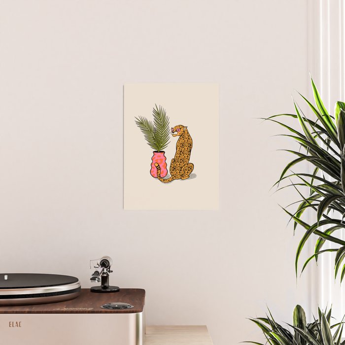 Cheetah & Plant Poster Gallery Image 2