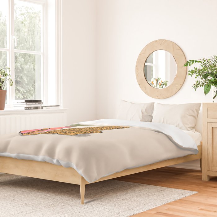 Cheetah & Plant Duvet Cover Gallery Image 2