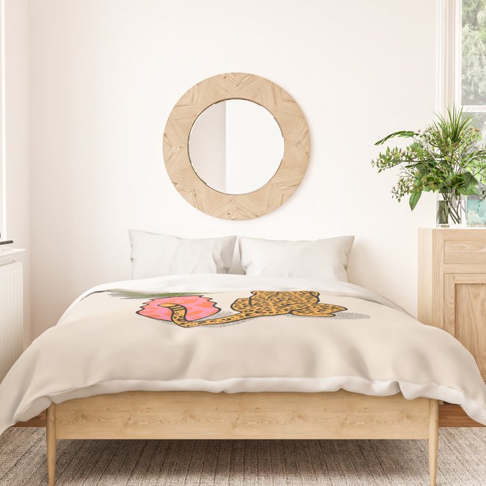 Cheetah & Plant Duvet Cover Gallery Image 3