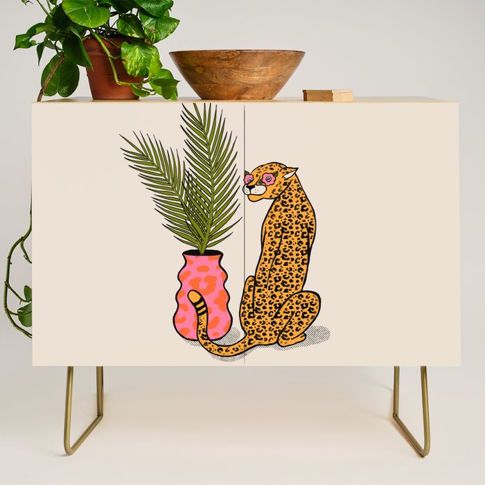 Cheetah & Plant Credenza Gallery Image 1