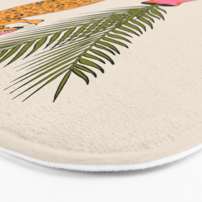 Cheetah & Plant Bath Mat Gallery Image 3