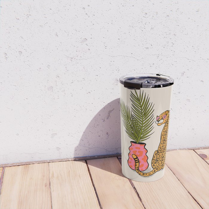 Cheetah & Plant Travel Mug Gallery Image 4