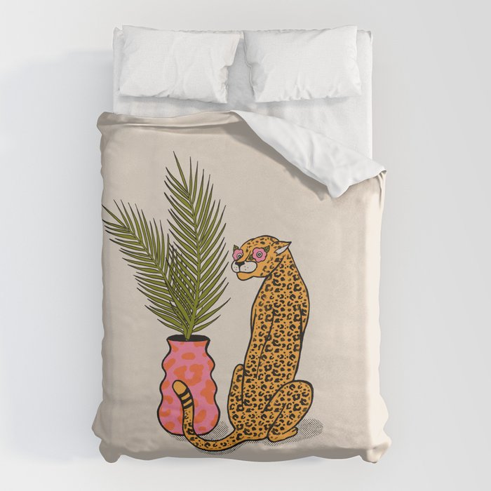 Cheetah & Plant Duvet Cover Gallery Image 6