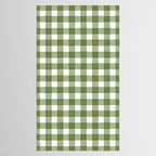 Hand Painted Gingham in Sage Green  Tablecloth Gallery Image 2