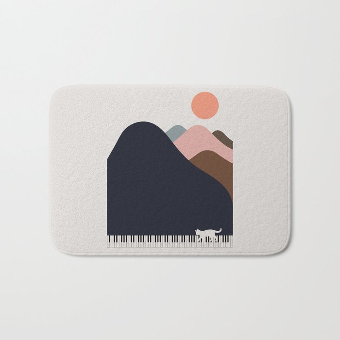 Cat Landscape 70 Bath Mat Gallery Image 1