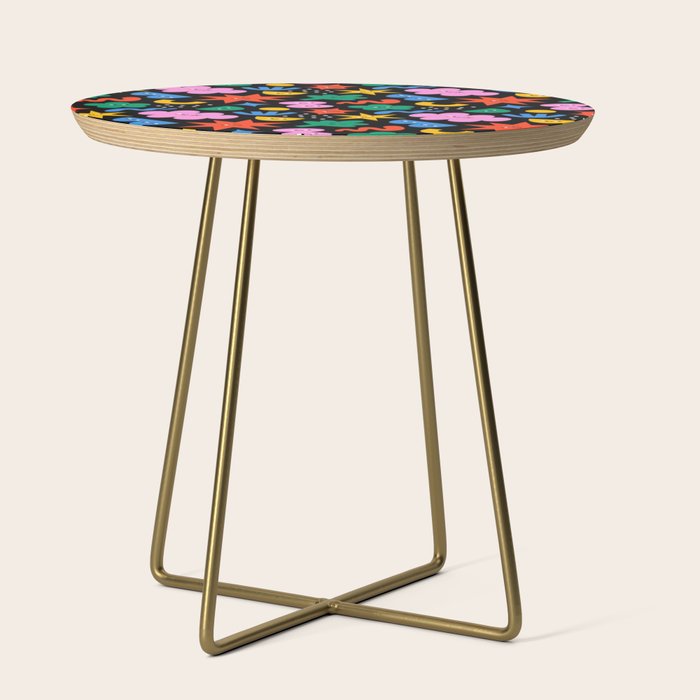 Funny colorful cartoon shape art pattern Side Table Gallery Image 1