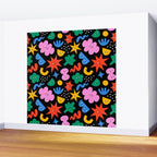 Funny colorful cartoon shape art pattern Wall Mural Gallery Image 2