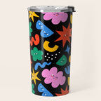 Funny colorful cartoon shape art pattern Travel Mug Gallery Image 2