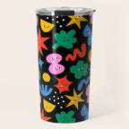 Funny colorful cartoon shape art pattern Travel Mug Gallery Image 1