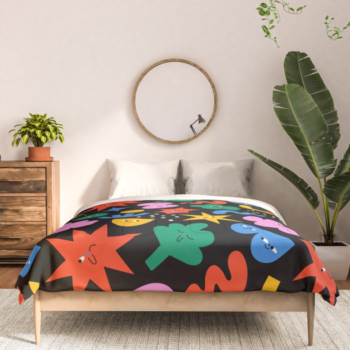 Funny colorful cartoon shape art pattern Comforter Gallery Image 3