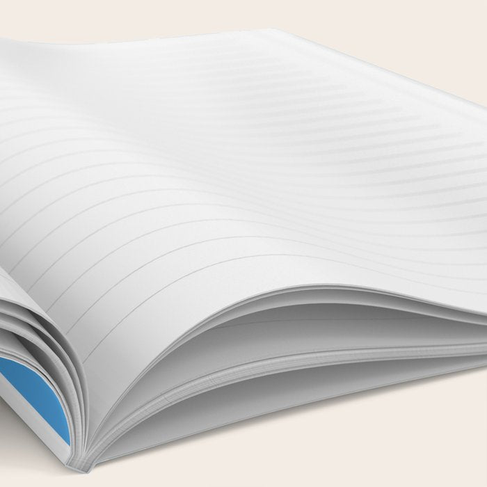 Geometric Striped Geo Chain Vertical Pattern Modern Blue and White Notebook Gallery Image 2