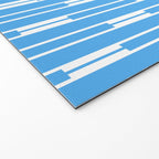Geometric Striped Geo Chain Vertical Pattern Modern Blue and White Welcome Mat Gallery Image 2