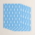 Geometric Striped Geo Chain Vertical Pattern Modern Blue and White Wrapping Paper Gallery Image 3