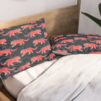 Tigers - coral and midnight  Pillow Sham Gallery Image 2