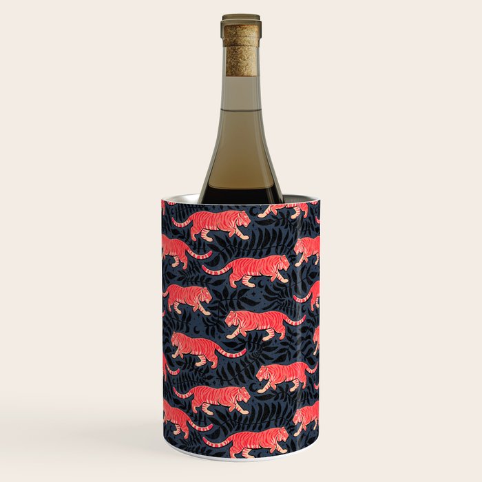 Tigers - coral and midnight  Wine Chiller Gallery Image 3