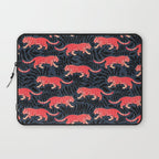 Tigers - coral and midnight  Laptop Sleeve Gallery Image 1