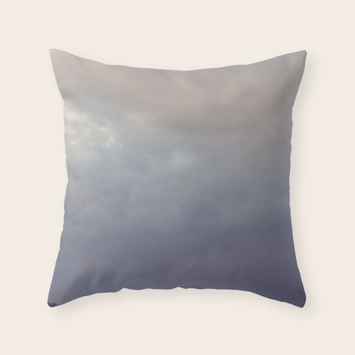 Day 287 By the Sea - abstract landscape clouds ocean travel Throw Pillow Gallery Image 1