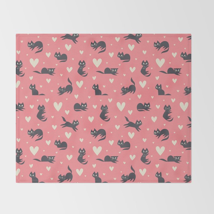 Smitten Kittens Throw Blanket Gallery Image 2