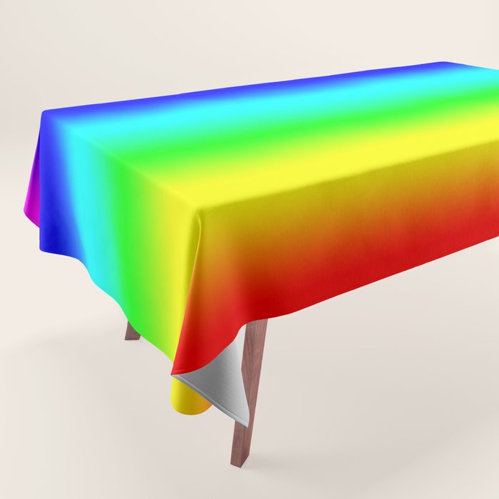 Modern Bright Rainbow Colors Ombre Tablecloth Gallery Image 1