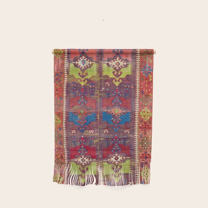 Yesilova Nigde Province Central Anatolian Kilim Print Wall Hanging Gallery Image 1
