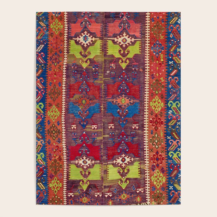 Yesilova Nigde Province Central Anatolian Kilim Print Poster Gallery Image 4