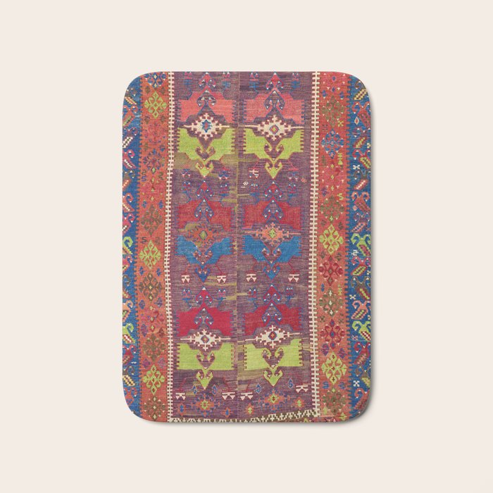 Yesilova Nigde Province Central Anatolian Kilim Print Bath Mat Gallery Image 1