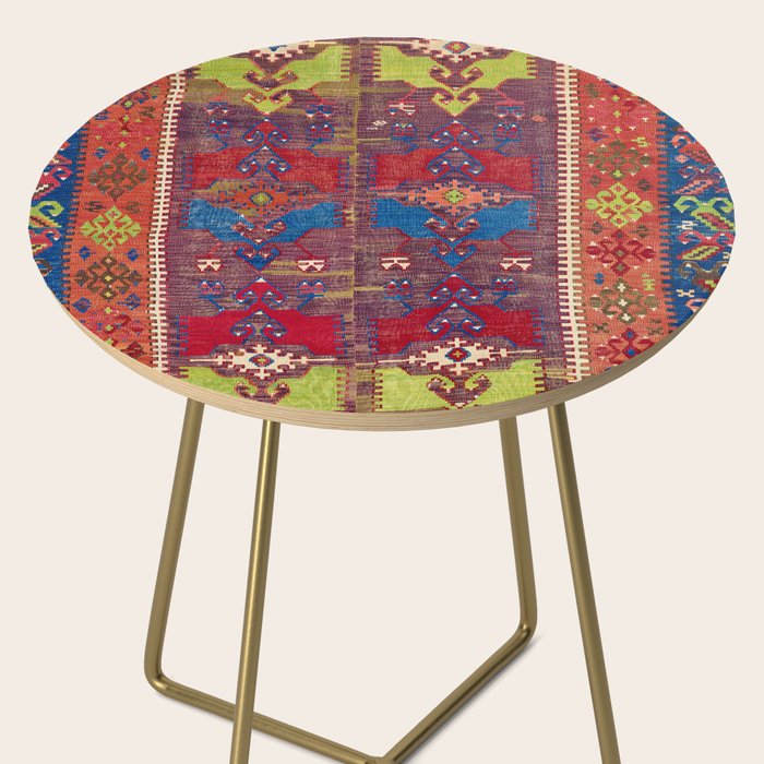 Yesilova Nigde Province Central Anatolian Kilim Print Side Table Gallery Image 2