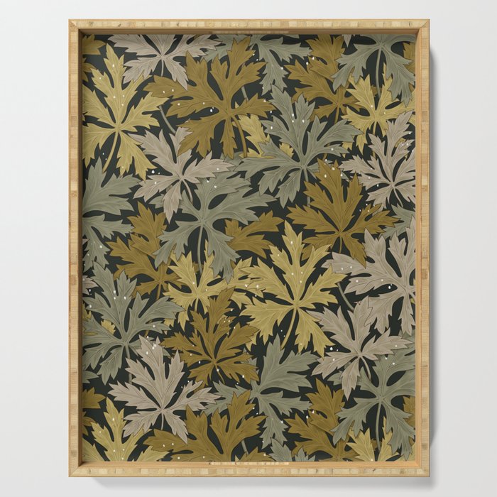 Floral Meadow In Spring Green II Serving Tray Gallery Image 1