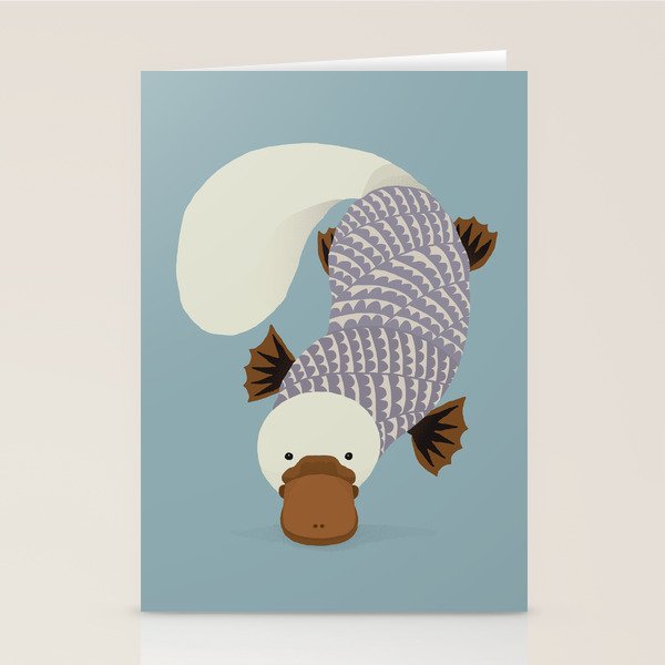 Whimsical Platypus Stationery Card Gallery Image 2