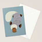 Whimsical Platypus Stationery Card Gallery Image 2