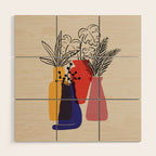 Cat and Plant 66 Wood Wall Art Gallery Image 1