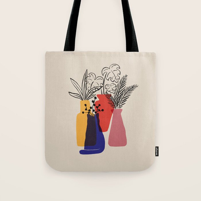 Cat and Plant 66 Tote Bag Gallery Image 1
