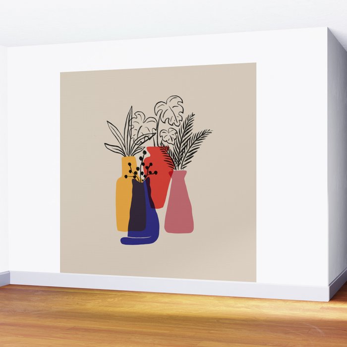Cat and Plant 66 Wall Mural Gallery Image 2