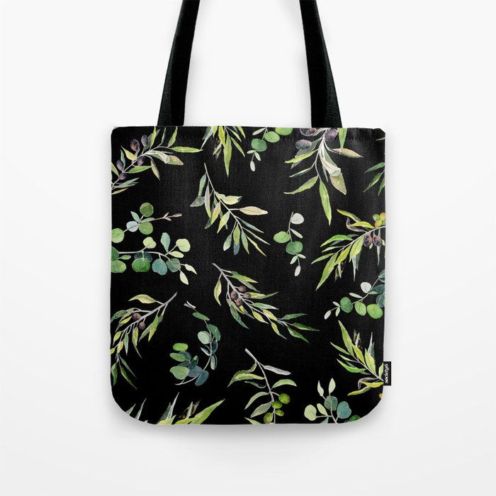 Eucalyptus and Olive Pattern  Tote Bag Gallery Image 1