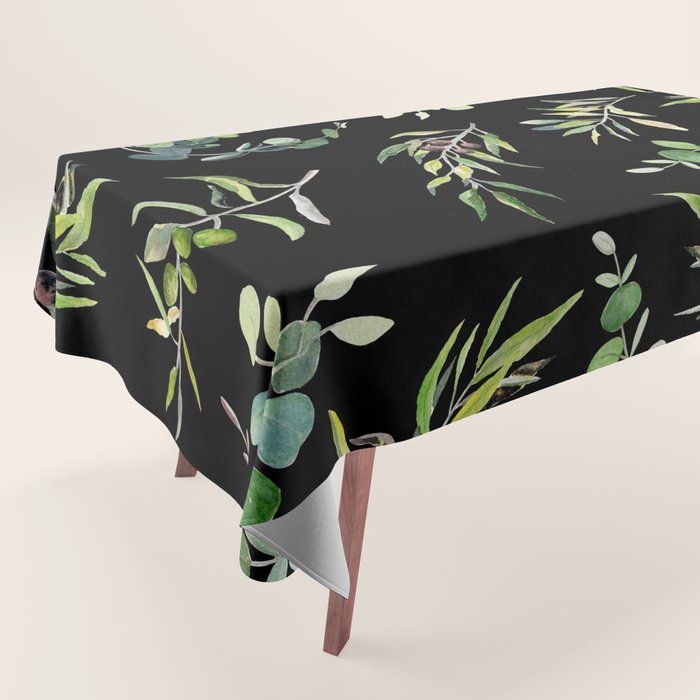 Eucalyptus and Olive Pattern  Tablecloth Gallery Image 1