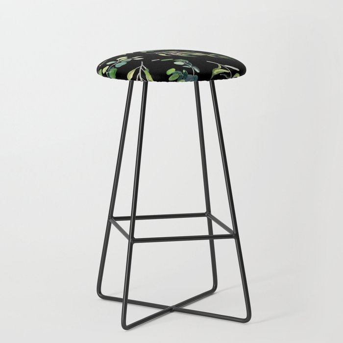 Eucalyptus and Olive Pattern  Stool Gallery Image 1