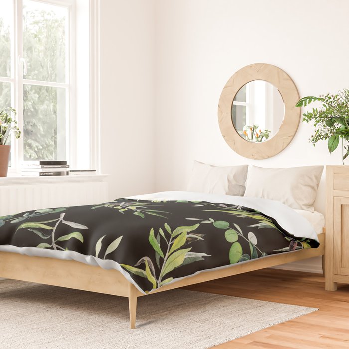 Eucalyptus and Olive Pattern  Duvet Cover Gallery Image 2