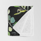 Eucalyptus and Olive Pattern  Throw Blanket Gallery Image 3