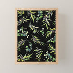 Eucalyptus and Olive Pattern  Mini Art Print Gallery Image 1