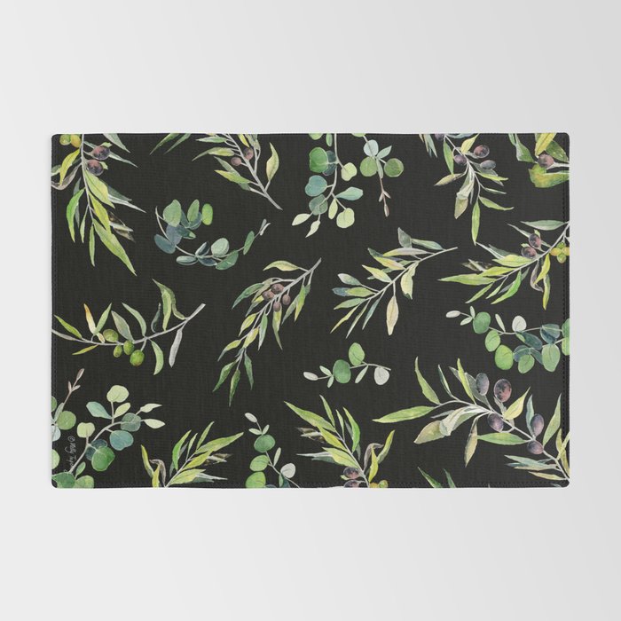 Eucalyptus and Olive Pattern  Rug Gallery Image 2
