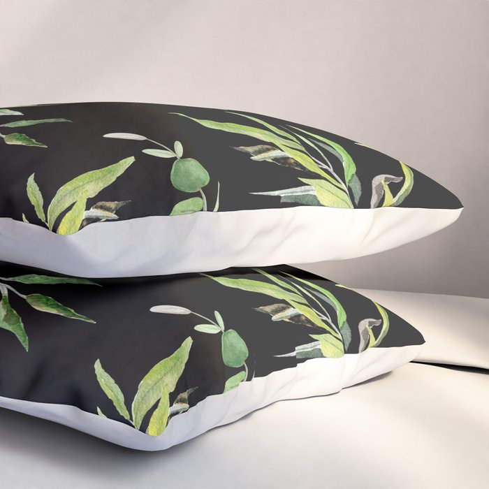 Eucalyptus and Olive Pattern  Pillow Sham Gallery Image 3