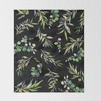 Eucalyptus and Olive Pattern  Throw Blanket Gallery Image 2