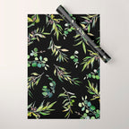 Eucalyptus and Olive Pattern  Wrapping Paper Gallery Image 1
