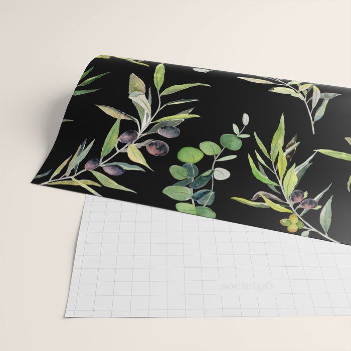 Eucalyptus and Olive Pattern  Wrapping Paper Gallery Image 2