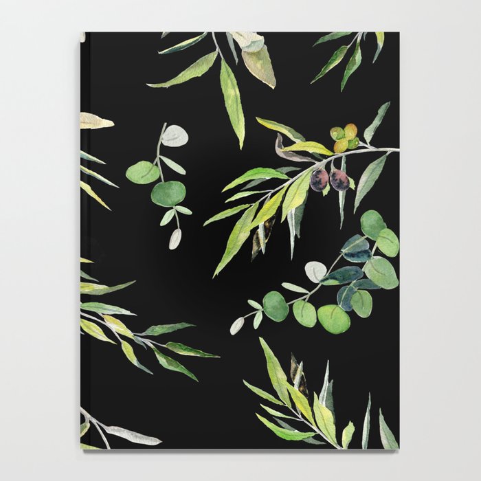 Eucalyptus and Olive Pattern  Notebook Gallery Image 4