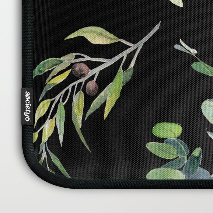 Eucalyptus and Olive Pattern  Laptop Sleeve Gallery Image 3