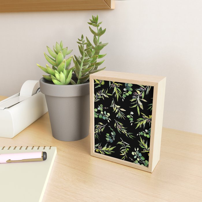 Eucalyptus and Olive Pattern  Mini Art Print Gallery Image 2