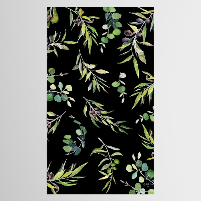 Eucalyptus and Olive Pattern  Tablecloth Gallery Image 2