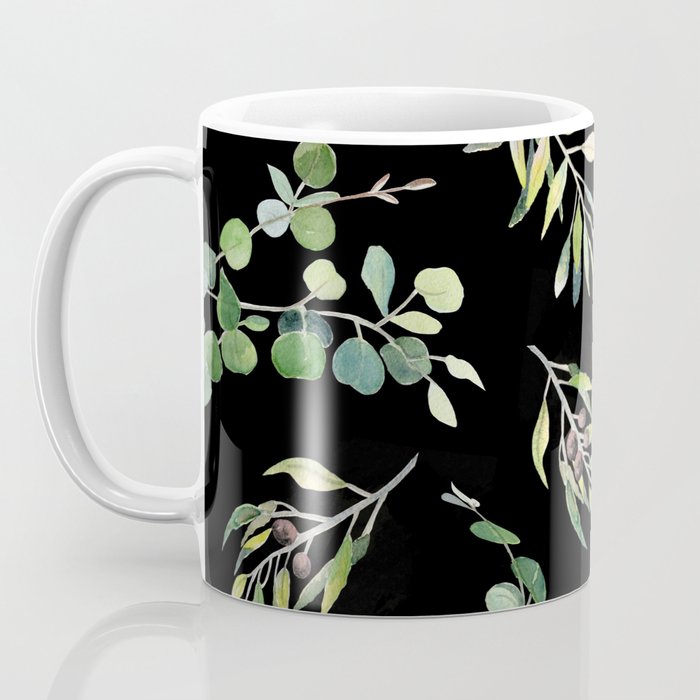 Eucalyptus and Olive Pattern  Coffee Mug Gallery Image 3