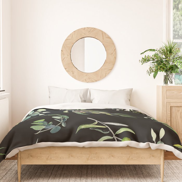 Eucalyptus and Olive Pattern  Duvet Cover Gallery Image 3